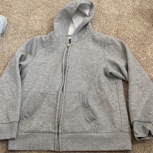 GRAY ZIP UP